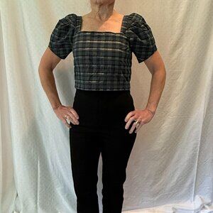 NWT Madewell cropped blouse with square neckline - XS